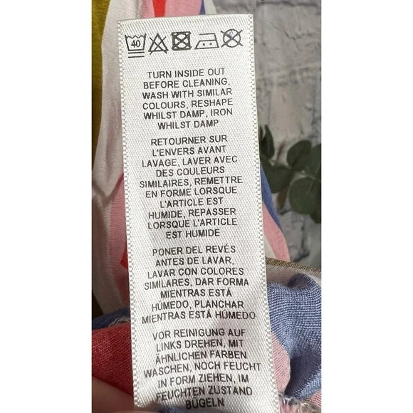 ASOS Stripe Ruffle One Shoulder Mini Dress Size 8. - Picture 7 of 7